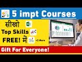 5 Best फ्री Courses | सीखो Life-Changing Skills | Get Free Certificates | Giveaway