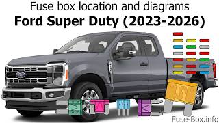 Fuse box location and diagrams: Ford Super Duty (2023-2026)