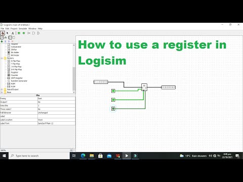 how to use a register in logisim | Tutorial on how to use register in logisim