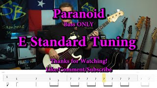 Paranoid - Black Sabbath (Bass ONLY Cover with Tabs)