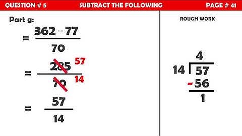 Class 5 Math (Video 14b Subtraction of Mixed Numbers Countdown  pg no. 41 Ex. 3a Q. 5 g & h parts)