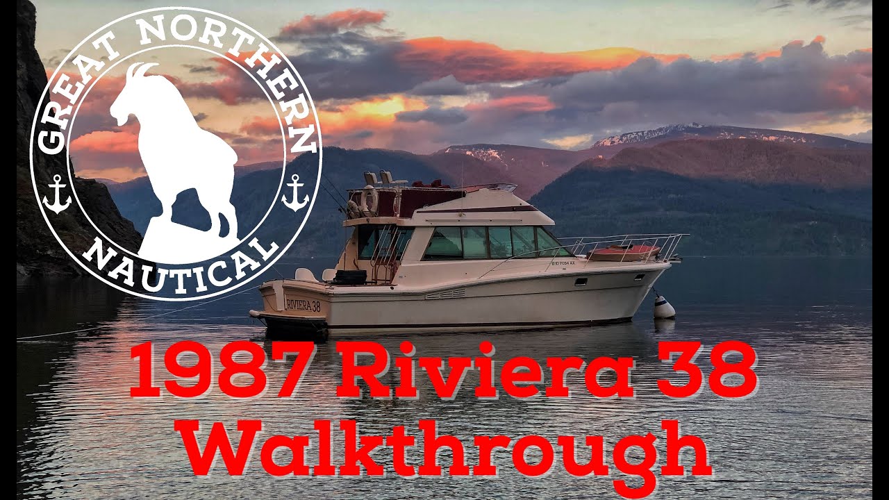 1987 Riviera 38 Yacht Liveaboard Walkthrough.
