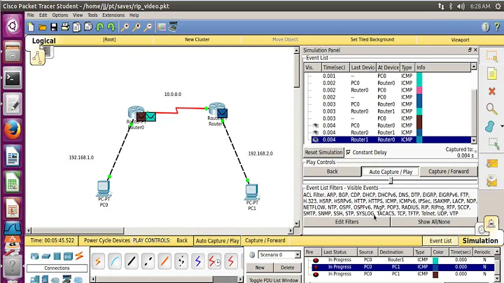 RIP(Routing Information Protocol) - Configuration in Cisco Packet Tracer