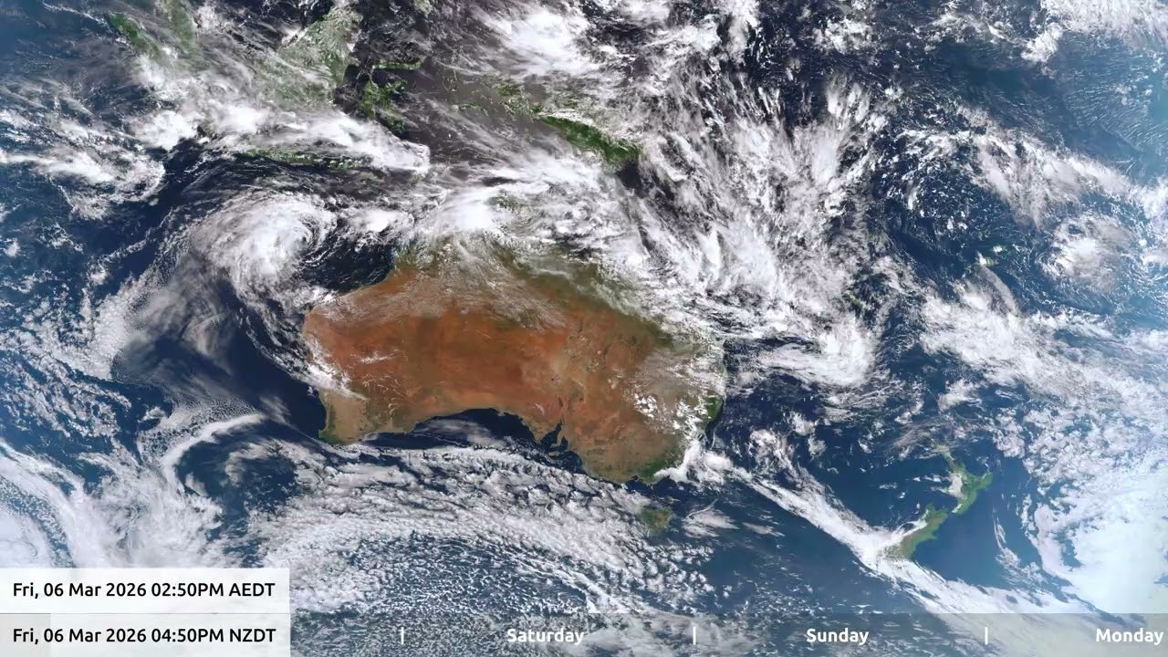 10 Mar 2026, 5 day weather timelapse Australia / New Zealand