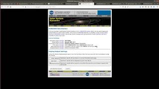 jpl horizons tuto