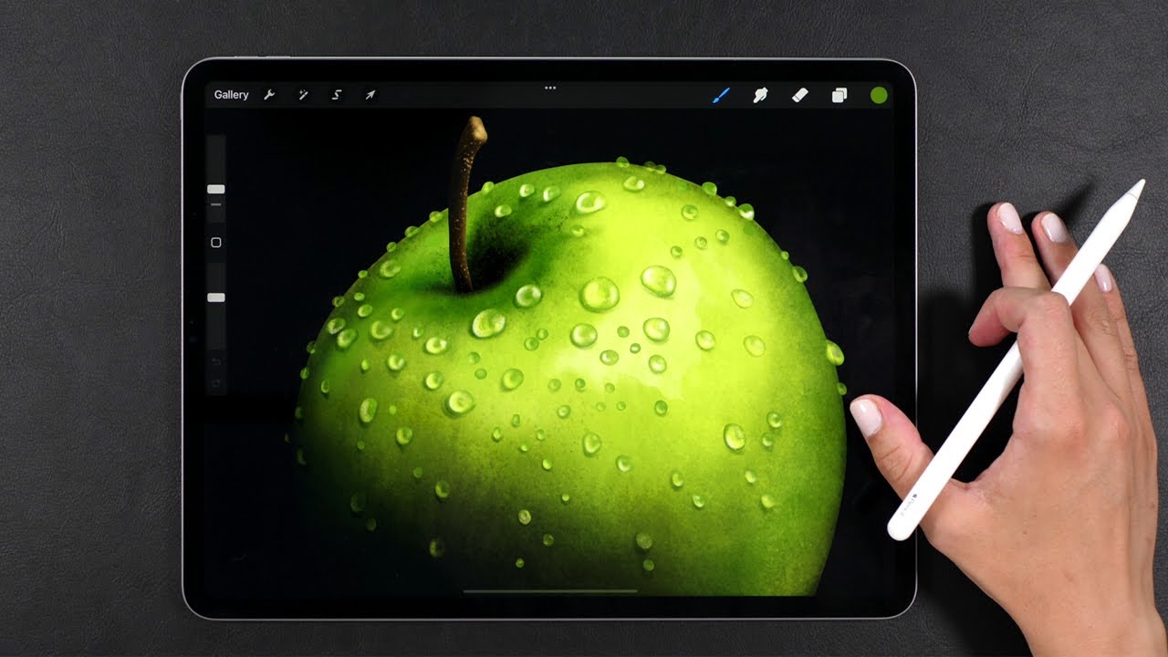 Draw With Me - Realistic Apple | My Procreate Digital Art Technique -  YouTube
