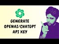 How to generate OpenAI API Key