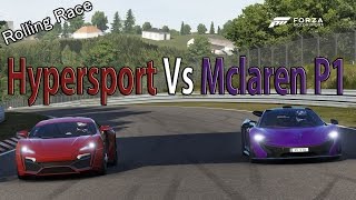 ... hey yo, a little hypercar battle this time, the vw motors lykan vs
mclaren. forza motorsport -...