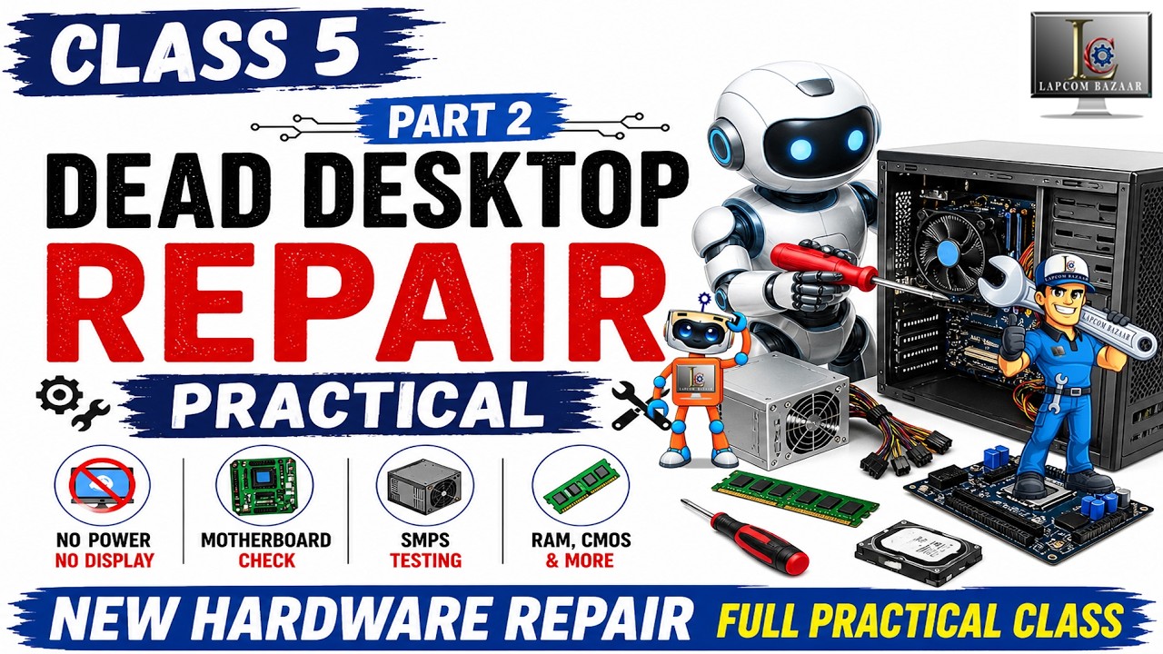 Dead Desktop Repair Practical | Class 5 Part 2 | No Power / No Display ...