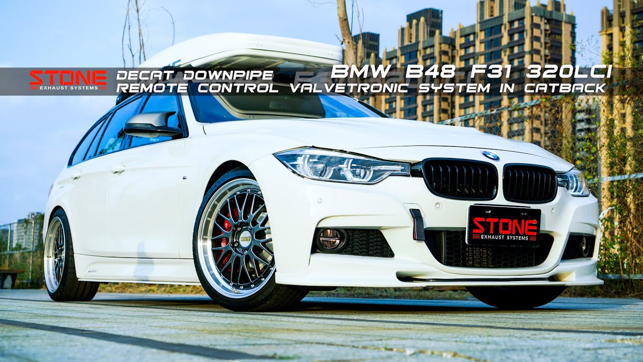 BMW F31 B48 320LCI Cat-less Dp + Stone Valvetronic Cat-Back Exhaust ...