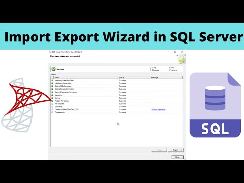 Video: Cum deschid Expertul de import și export SQL Server?