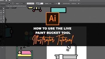 Illustrator Tutorial - How to use the Live Paint Bucket Tool - Painting Icons