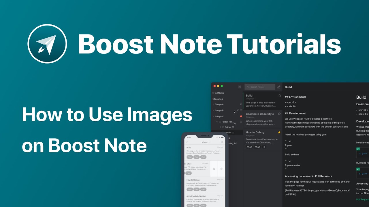 Old Ui How To Use Images On Boost Note Boost Note Official Youtube