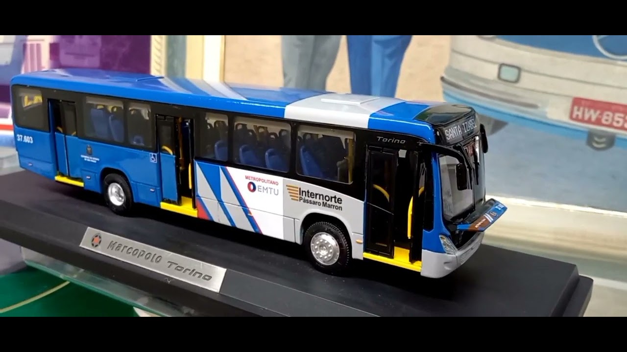 MINIATURA ÔNIBUS URBANO EM METAL ESC. 1.42 - YouTube