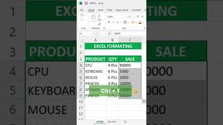 Excel Formatting | Show Pcs with Quantity & Rs with Amount # Excel Tips # Excel Short Cuts