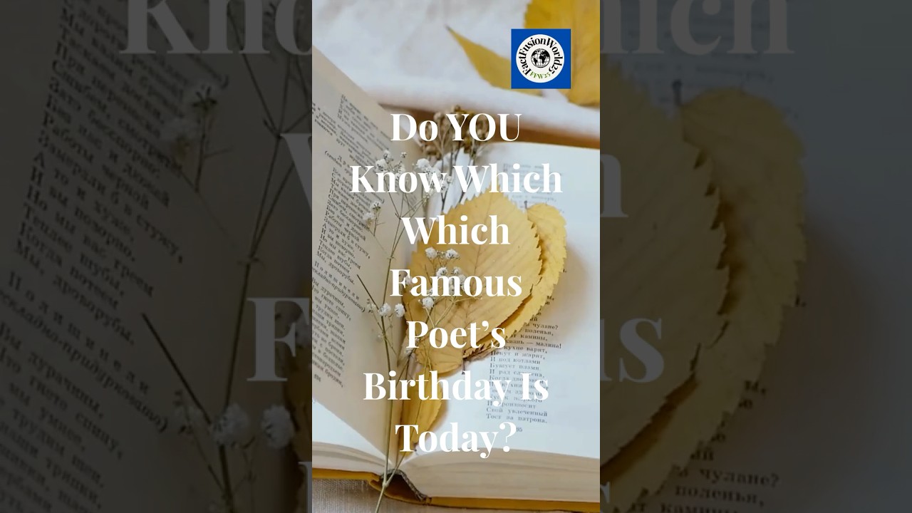 9/26 Gave Rise To One of the Most Famous Poets... Can YOU Guess Which One?