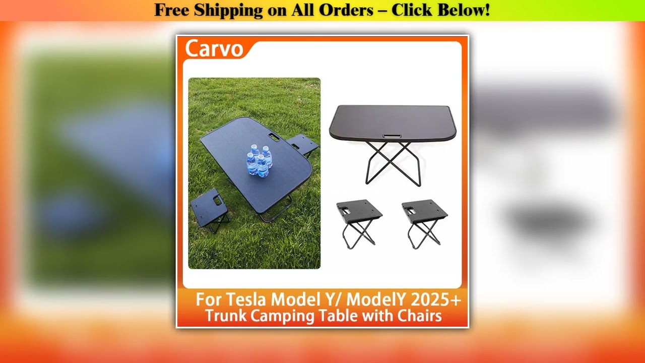 For New Tesla ModelY Juniper 2025 Trunk Portable Picnic Table Travel Folding Work Rest Camping