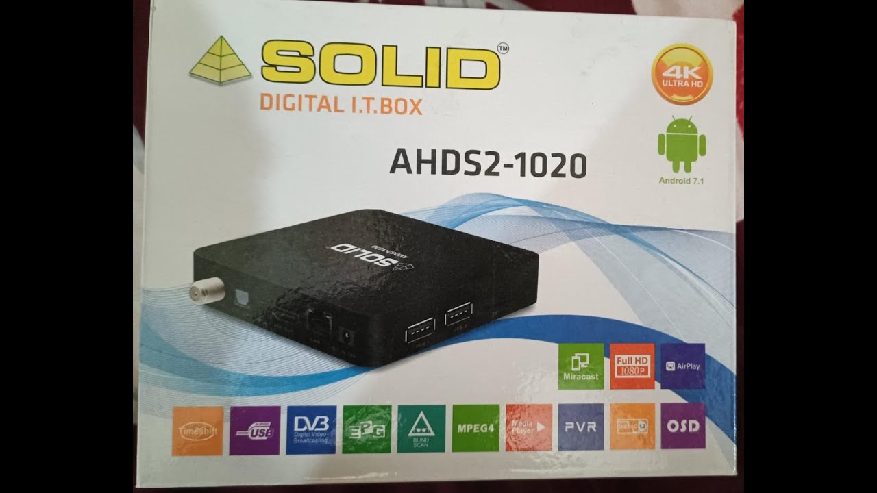 SATELLITE+OTT ANDROID BOX SOLID AHDS2-1020 UNBOXING AND REVIEW 2023 ...