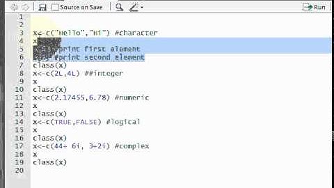 R Programming - Create Vectors using the c() function