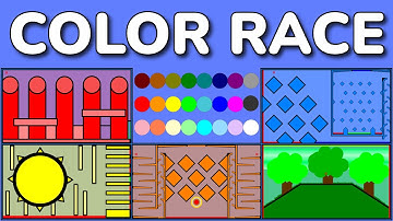 24 Marble Race EP. 4: Color Race (by Algodoo)