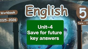 5th std Term-2 English workbook Unit-4 Save for future key answers…..2025-26