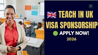 UK Teaching Jobs for International Teachers 2026 Visa Sponsorship How to Apply