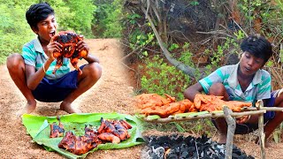 Primitive Technology: Chicken Catch And Cooking Tandoori And Eatting Delicious | Hunter Cooking