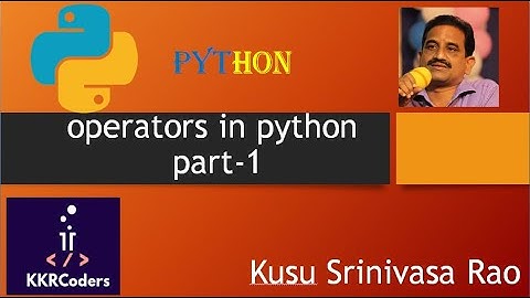 Operators in Python part-1