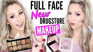 FULL FACE Trying NEW Drugstore Makeup | First Impressions