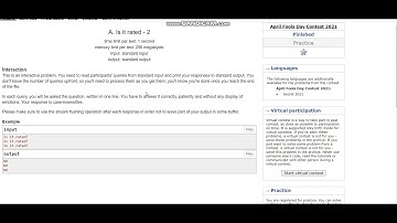 is it rated-2 #codeforces April fools day contest 2021