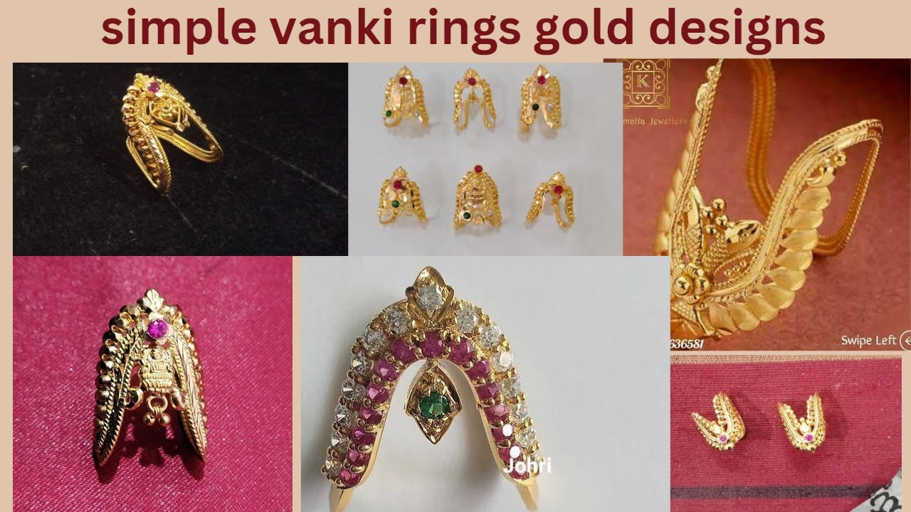 gold vanky finger rings designs for women// bridal finger rings below 6  grams collections - YouTube