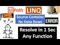 Any Function in LINQ - Most important for Validation - Avoid errors while runtime - UiPath LINQ