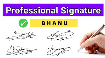 Letter B stylish signatures - Bhanu | Bhanu name signature style | B signature style | B signature