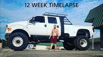 FROM WORK TRUCK TO SUPER TRUCK!!! 12 WEEK #timelapse #f650 #diy #budget #supertruck #diesel #raptor