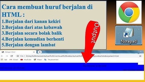 cara membuat teks berjalan html
