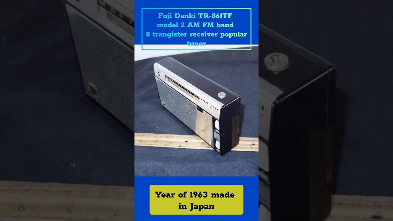 vintage radio 8 transistor Fuji Denki TR-861TF smooth searching transistor 2band