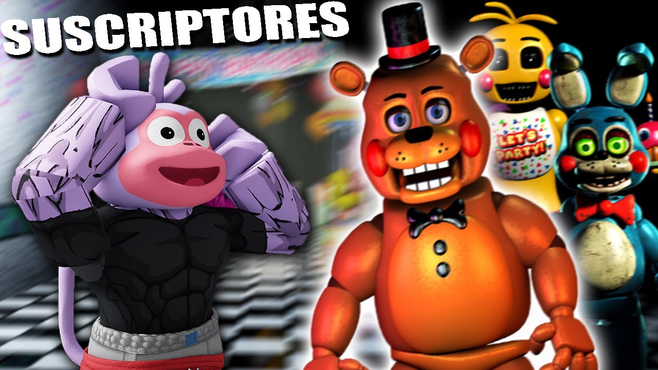 JUEGO FIVE NIGHTS AT FREDDYS CON SUSCRIPTORES EN ROBLOX !!!😱😱😱