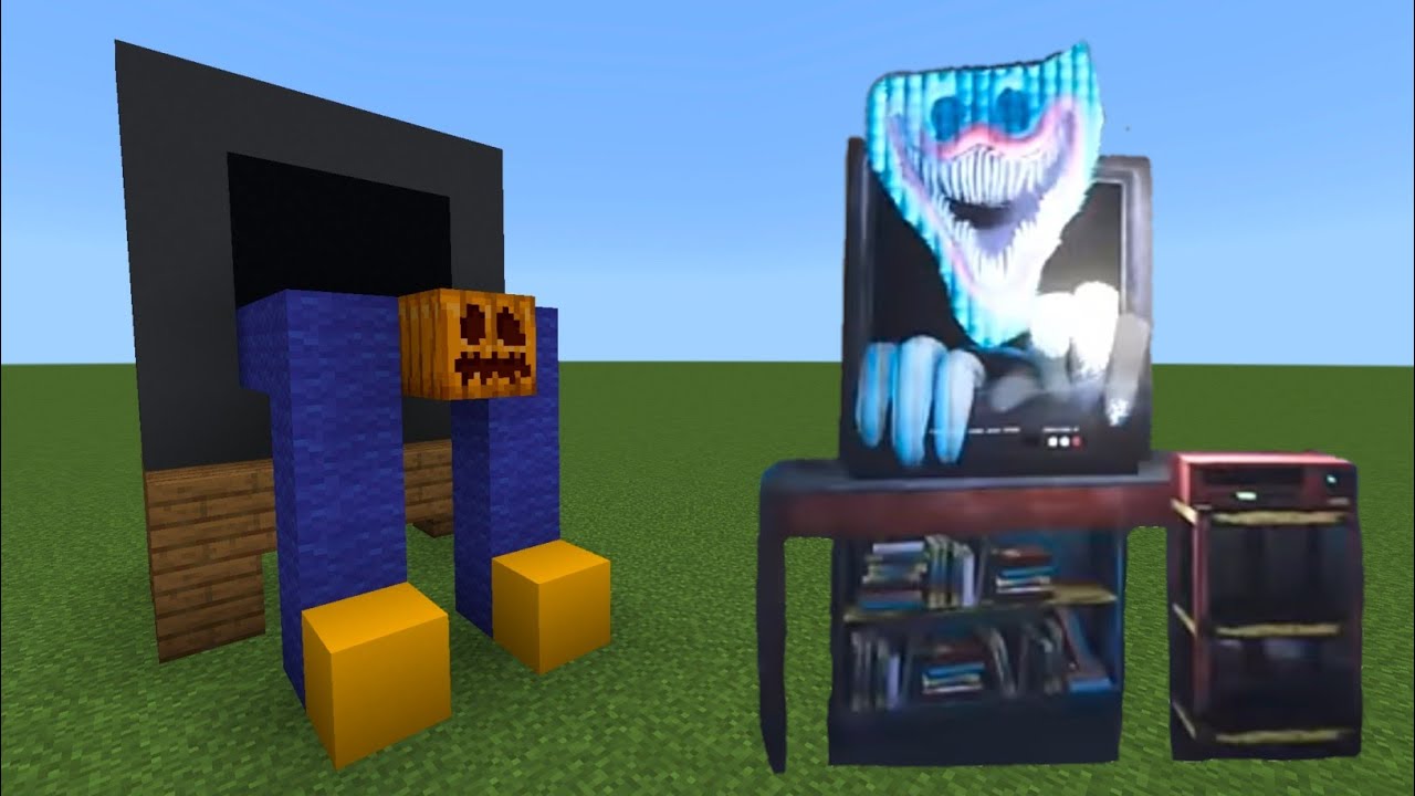 Poppy Playtime: Телевизионный кошмар Huggy Waggy Addon в Minecraft PE