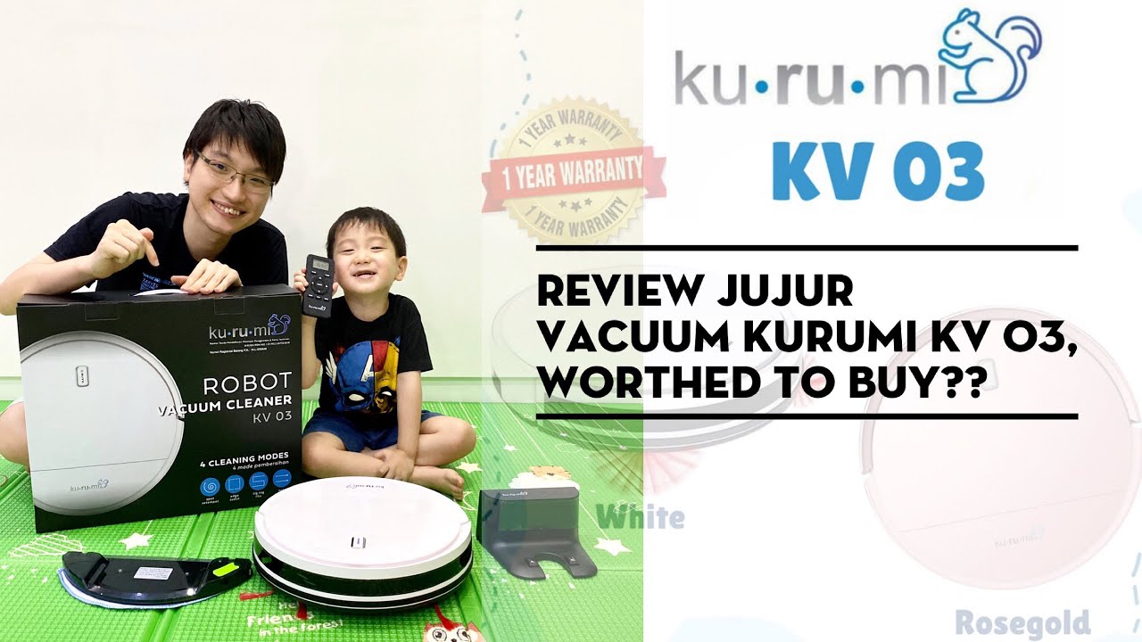 Tutorial dan Review jujur robot vacuum KURUMI KV 03 Robot sapu dan
