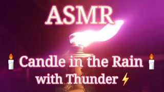 ASMR Candle in the Rain Meditation | Thunder and Rain Sounds for Sleep, Relaxation & Stress Relief