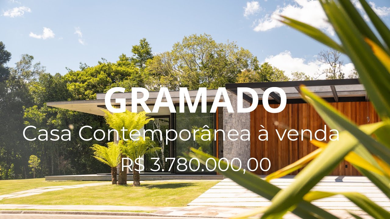 À VENDA - CASA COM DESING CONTEMPORÂNEO EM GRAMADO - 3 SUÍTES 
