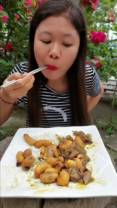MUKBANG ULAT SAGU HIDUP #shorts