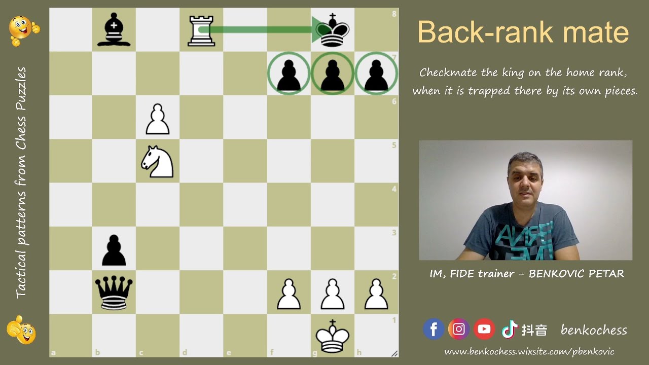 Back-rank mate | Tactical patterns from Chess Puzzles - YouTube