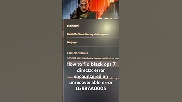 How to fix black ops 7 directx error encountered an unrecoverable error 0x887A0005