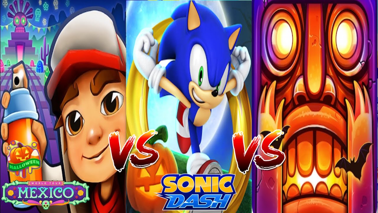 Subway Surfers MEXICO VS Sonic Dash VS Temple Run 2 Spooky Ridge ...