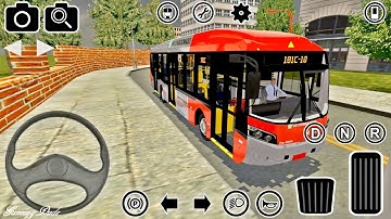 Proton Bus Simulator (BETA) - New Short Red SKIN Bus | PRO Driver | Android GamePlay FHD