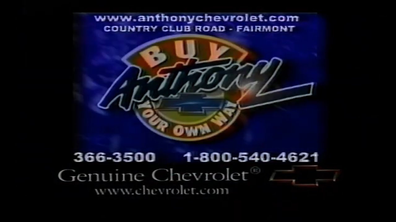 Anthony Chevrolet Cadillac Fairmont, WV Vintage Local TV Commercial Car Dealership Time Warner Cable