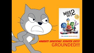 Grayscale Scratch Cat Misbehaves On The Way To See Inside Out 2Grounded