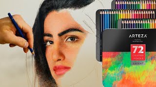 How to draw a realistic portrait with Arteza colored pencils?