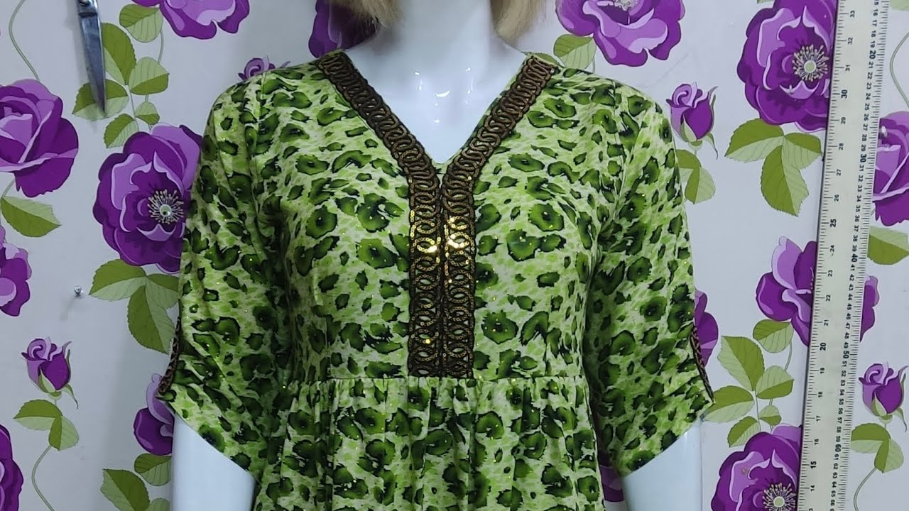 فصال وخياطة دشداشة بناتي كركش ✂️🪡🧵 قياس xL